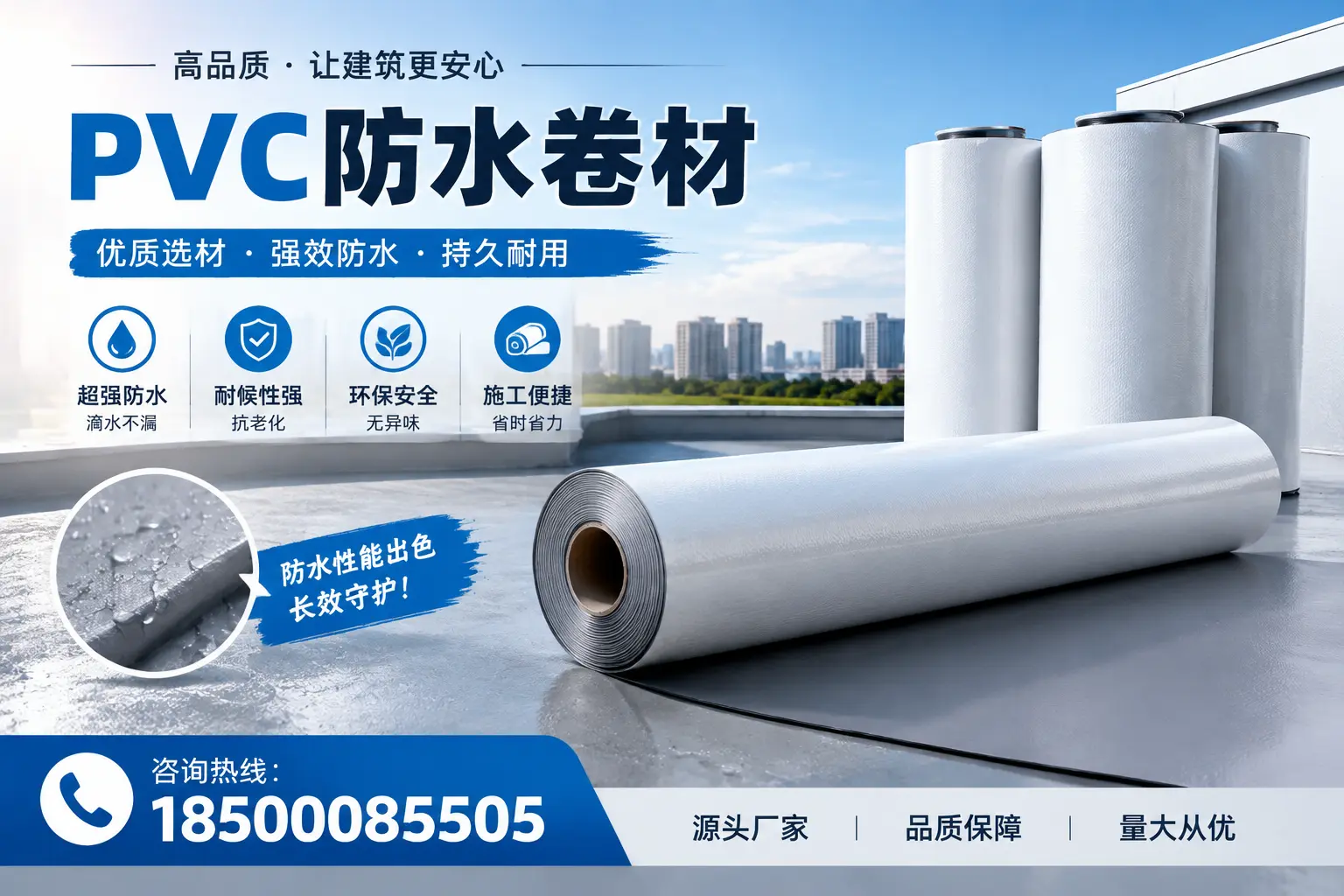 PVC防水卷材施工过程详解,确保在白银顺利完成项目