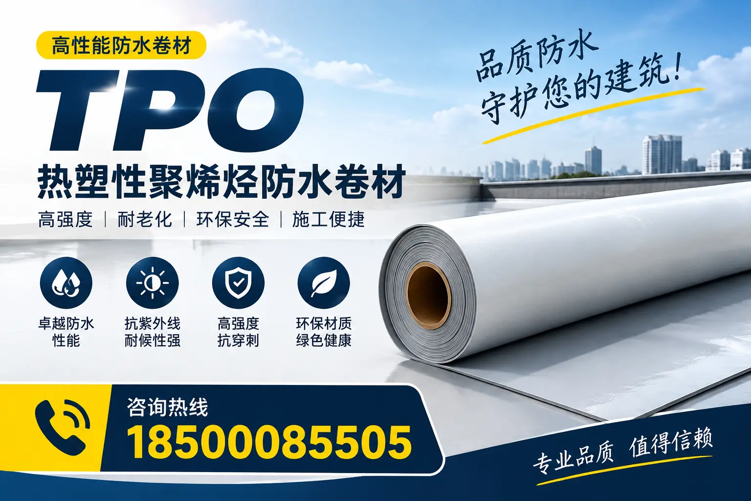 了解TPO材料的耐久性，适合白银的建筑使用